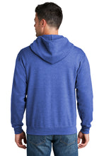 Fleece Full-Zip Hooded Sweatshirt / Heather Royal / Plaza Middle School Track