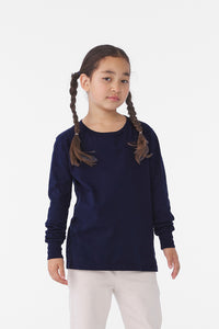 Unisex Triblend Long Sleeve Tee (Adult & Youth) / Navy / Loch Meadow Kindergarten