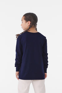 Unisex Triblend Long Sleeve Tee (Adult & Youth) / Navy / Loch Meadow Kindergarten