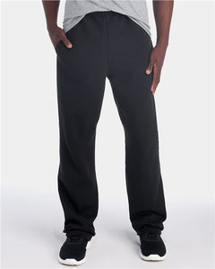 Open-Bottom Sweatpants with Pockets / Black / Greek