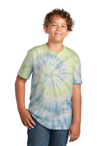 Youth Tie-Dye Tee / Water Color Spiral / Cavalier Golf and Yacht Club Swim Team