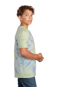 Youth Tie-Dye Tee / Water Color Spiral / Club Brittany Swim Team