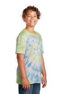 Youth Tie-Dye Tee / Water Color Spiral / Cavalier Golf and Yacht Club Swim Team