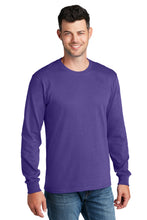 Long Sleeve Core Cotton Tee / Purple / Larkspur Middle School Volleyball