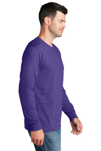 Long Sleeve Core Cotton Tee / Purple / Larkspur Middle School Volleyball