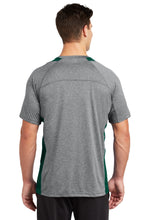 Heather Colorblock Contender Tee / Forest Green/ Heather Grey / Cox High School Tennis