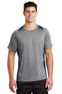 Heather Colorblock Contender Tee / Grey/Navy / Maury High School Lacrosse