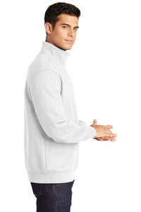 1/4-Zip Sweatshirt / White / Cape Henry Collegiate Indoor Track & Field