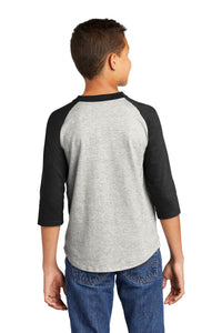 Youth Colorblock Raglan Jersey / Heather Grey/ Black / North Landing Elementary School