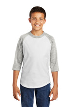 Youth Colorblock Raglan Jersey / White/Grey Heather / Kingston Elementary School