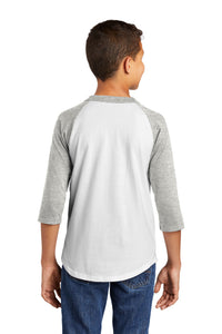 Youth Colorblock Raglan Jersey / White/Grey / Old Donation School