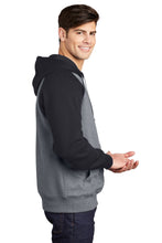 Raglan Colorblock Pullover Hooded Sweatshirt / Black / Hickory Middle School Soccer