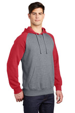 Raglan Colorblock Pullover Hooded Sweatshirt / True Red/ Vintage Heather / Cape Henry Collegiate Volleyball