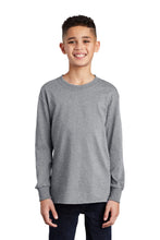 Long Sleeve Core Cotton Tee (Youth & Adult) / Athletic Heather / New Castle Elementary School