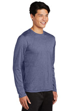 Long Sleeve Heather Performance Tee / Navy Heather / Lynnhaven Middle School Scholastic Bowl