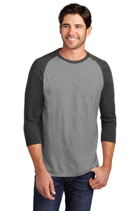 Perfect Tri 3/4-Sleeve Raglan / Grey Black / North Landing Elementary School Staff