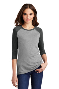 Women's Perfect Tri 3/4-Sleeve Raglan / Grey Black / Walnut Grove Elementary School Staff