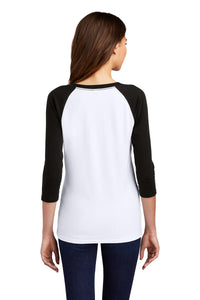 Women’s Perfect Tri 3/4-Sleeve Raglan / Black/White / Bayside Sixth Grade Campus Staff Store