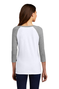 Women’s Perfect Tri 3/4-Sleeve Raglan / Grey Frost/White / Great Neck Middle School Cheer