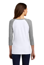 Women’s Perfect Tri 3/4-Sleeve Raglan / White/Grey / Old Donation School