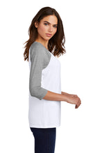 Women’s Perfect Tri 3/4-Sleeve Raglan / White/Grey / Old Donation School