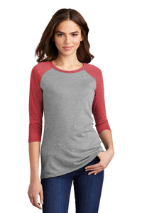 Women’s Perfect Tri 3/4-Sleeve Raglan / Grey Red / Cheshire Forest Swim Team