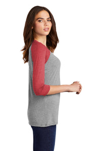 Women’s Perfect Tri 3/4-Sleeve Raglan / Grey Red / Landstown Middle School Staff