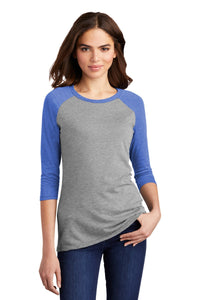 Women’s Perfect Tri 3/4-Sleeve Raglan / Royal Frost / Grassfield Elementary School Staff