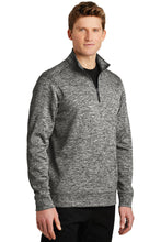 Electric Heather Fleece 1/4-Zip Pullover / Black Electric / Hickory Middle School Soccer