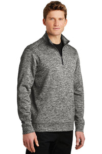 Electric Heather Fleece 1/4-Zip Pullover / Black Electric / Coastal Crushers Baseball