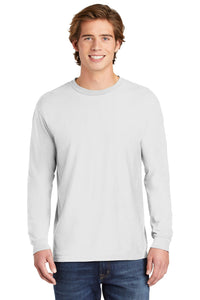 Heavyweight Ring Spun Long Sleeve Tee / White / Cox High School Tennis