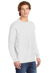 Heavyweight Ring Spun Long Sleeve Tee / White / Cox High School Water Polo