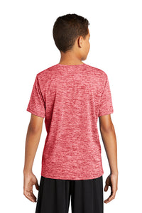 Youth PosiCharge Electric Heather Tee / Red / Cheshire Forest Swim Team