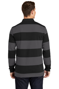 Classic Long Sleeve Rugby Polo / Black/Grey / Hickory Middle School Soccer