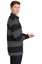 Classic Long Sleeve Rugby Polo / Black/Grey / Hickory Middle School Soccer