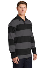Classic Long Sleeve Rugby Polo / Black/Grey / Hickory Middle School Soccer