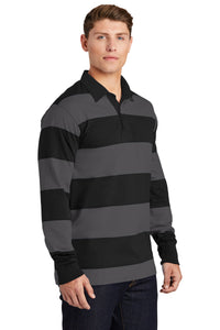 Classic Long Sleeve Rugby Polo / Black/Grey / Hickory Middle School Soccer