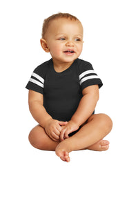 Infant Football Fine Jersey Bodysuit / Black/ White / Coastal Crushers Baseball