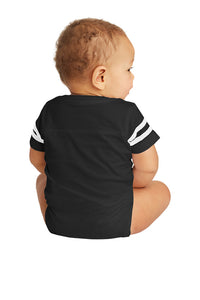 Infant Fine Jersey Bodysuit / Black & White / Virginia Beach Stripers Baseball