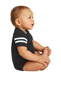 Infant Football Fine Jersey Bodysuit / Black/ White / Coastal Crushers Baseball