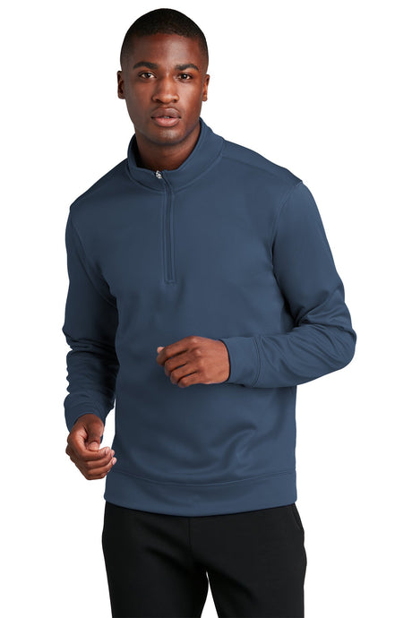 Performance Fleece 1/4-Zip Pullover Sweatshirt / Navy / Norfolk Christian School Tennis