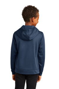 Performance Fleece Pullover Hooded Sweatshirt (Youth & Adult) / Navy / Wahoos Baseball