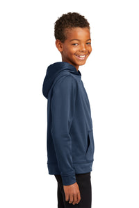 Performance Fleece Pullover Hooded Sweatshirt (Youth & Adult) / Navy / Wahoos Baseball