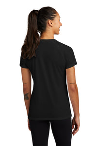 Ladies Tri-Blend Wicking Scoop Neck Raglan Tee / Black / North Landing Elementary School Staff