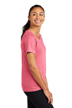 Tri-Blend Wicking Scoop Neck Raglan Tee / Pink Raspberry Heather / Norfolk Christian School Tennis