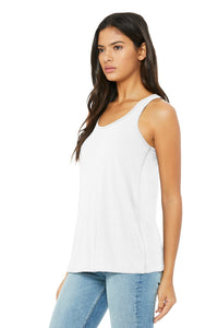 Women’s Flowy Racerback Tank / White / Larkspur Swim and Racquet Club