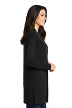 Ladies Concept Long Pocket Cardigan / Black / Walnut Grove Elementary School Staff