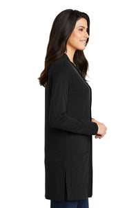 Ladies Concept Long Pocket Cardigan / Black / Walnut Grove Elementary School Staff