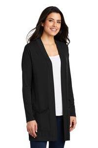 Ladies Concept Long Pocket Cardigan / Black / Kingston Elementary Staff