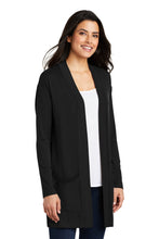 Ladies Concept Long Pocket Cardigan / Black / Walnut Grove Elementary School Staff